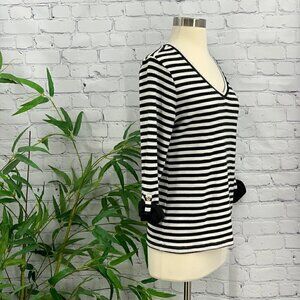 🎉Tommy Hilfiger Black & White Striped Top